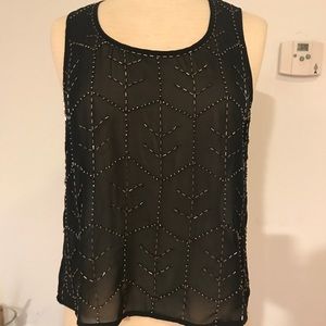 Sparkly sheer top